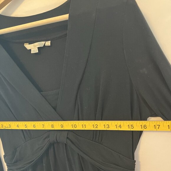 Boden Women’s Jersey Dress Black Size 10 Stretch Long Sleeve - Picture 4 of 8